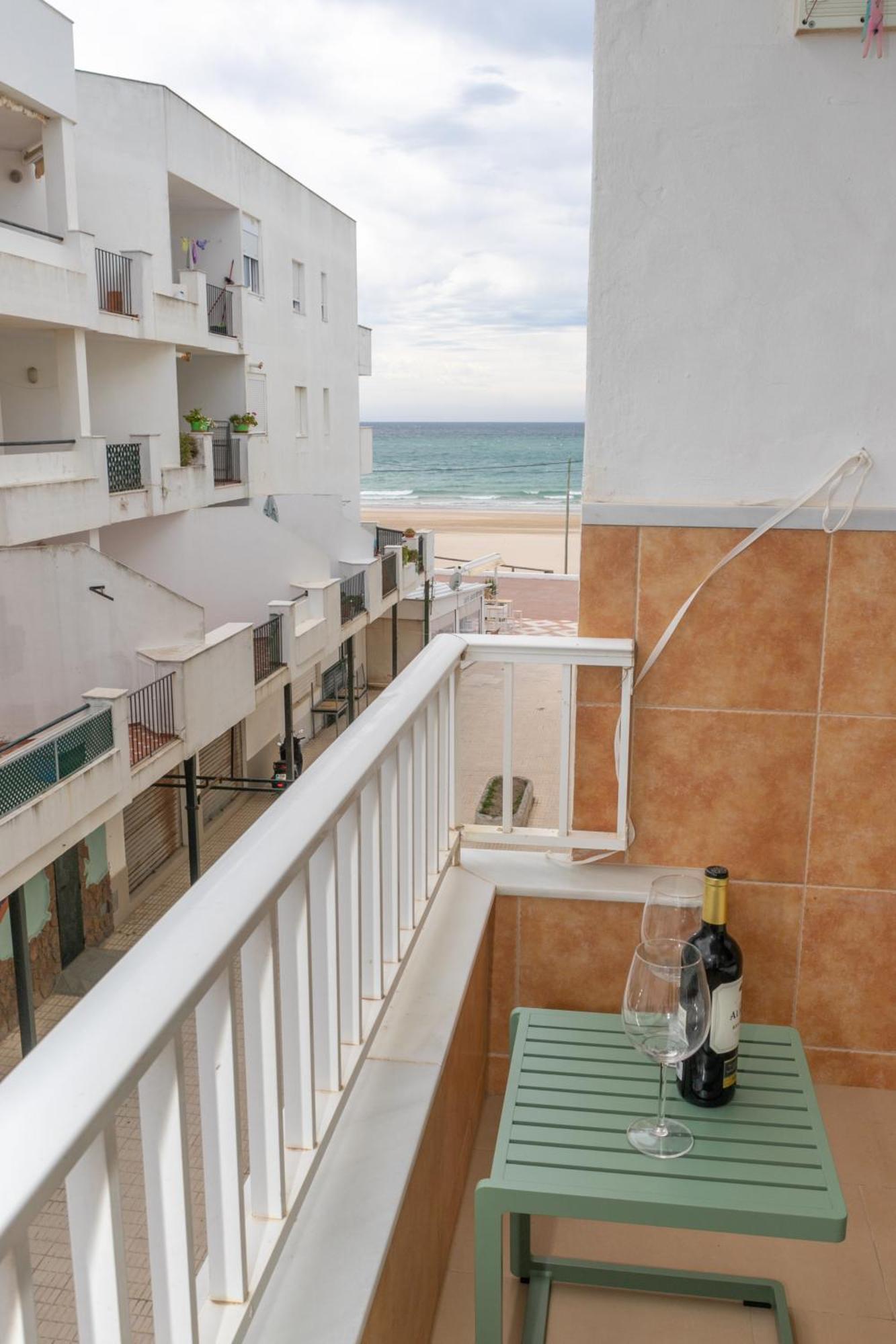 Casa Melva - Primera Linea Con Terraza, Moderno Barbate Luaran gambar